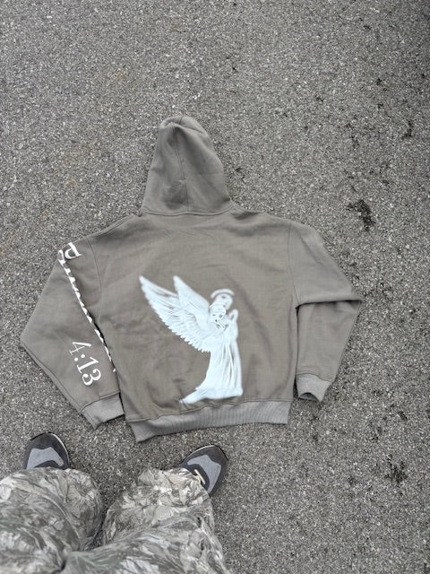 LIMITED GREY HOODIE WITH PUFF PRINT
